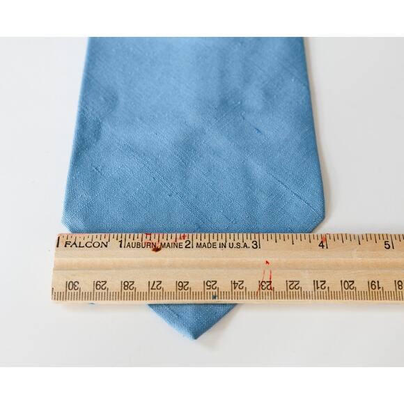 Vtg Dunhill Italy Silk Blue Necktie Old Money Wedding Preppy Business Corporate - Picture 14 of 15